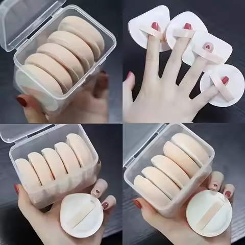 5pcs Portable Foundation Powder Puffs Drop Shape Beauty Makeup Sponge Blender Travel Women Makeup To