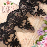 (Per Meter) RDT292 Beautiful Organdi Embroidery Lace 17Cm Wide