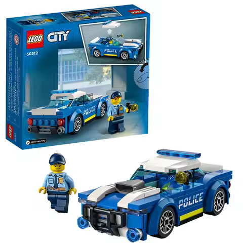LEGO 60312 Police Car City Boys and Girls Assemble Building Blocks, Children's Puzzle Toys, Festival