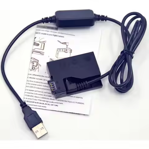 Power Bank 5V USB cable adapter + DR-E8 LP-E8 dummy battery for Canon EOS Rebel T2i T3i T4i T5i 550D