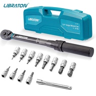Libraton Bike Torque Wrench 1/4 5-25Nm 0.1Nm Micro Drive Click Torque Wrench Set Hex Torx/Star Bit S