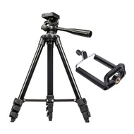 4-stage tripod + smartphone holder-(black)(free)/cell phone/mobile phone/stand/tripod/tripod stand