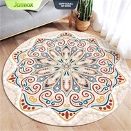 Minimalist Aesthetic Motif Floor Carpet Round Polyester Carpet 90x90 & 120x120cm Round Anti-Slip Car