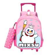Mixue TROLLEY BAG TROLLEY SCHOOL BAG FOR KINDERGARTEN PRIMARY SCHOOL GIRLS BAG BOYS