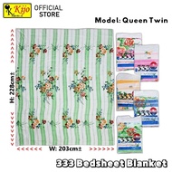 KIJO 333 Bedsheet Blanket 100%Cotton Twin Queen Size-TW8494