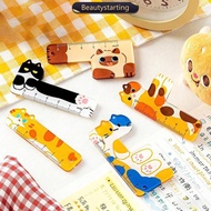 BEAUTYSTARTING 5CM Cute Cat Mini Palm Ruler Set ransparent Acrylic Measuring Drawing Ruler for Kids 