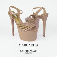 Jojo Bragais Margarita Nude-Glossy 6.5-Inch High Heels | Pageant Heels | Platform Heels