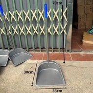 High quality stainless steel dustpan with 70cm long handle, super durable metal dustpan