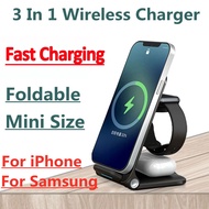 ☢ 15W Fast Wireless Charger Stand For iPhone 14 13 12 11 XR Samsung Apple Watch Airpods Pro 3 in 1 Wireless Charging Dock Station