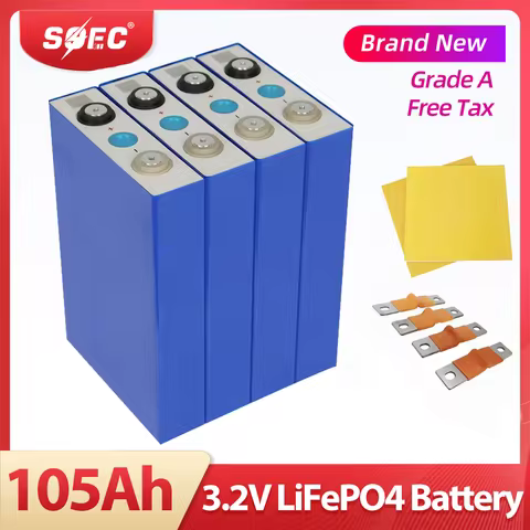 SOEC EVE 105AH 3.2V Lifepo4 Battery Cells Rechargeable Lithium Iron Phosphate Cell for Solar Energy 