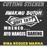AWAK MU WORDS STICKER CUSTOM CUTTING BODY WORDS/TRUCKLE CAR GLASSES/PICK UP/L300 AZ