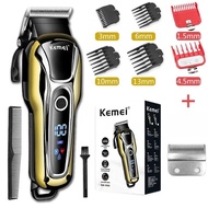 Professional Hair Clipper Kemei KM-1990 Rechargeable Trimmer Men Electric Cutter Hair Cutting Machin