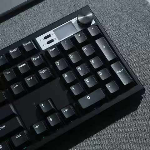 GMK104 DIY Hot Swappable Mechanical Keyboard Kit with Knob Gamer Keyboard RGB Backlight With screen 