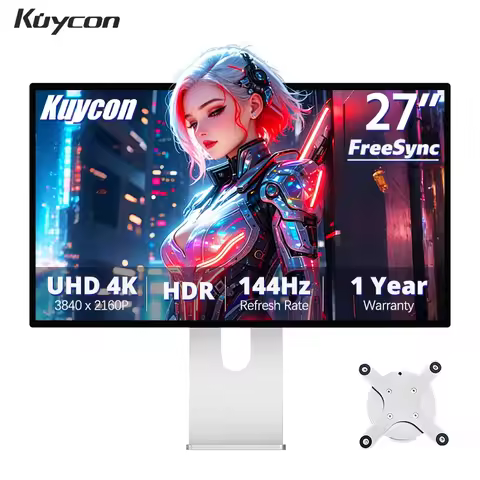 27Inch 144Hz Gaming Monitor Kuycon P27D 4K Computer Display 99%sRGB 500Nits IPS HDR10 PC Screen VESA