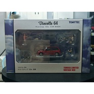 TOMYTEC TOMYTEC TOMICA Diocolle 64 TLV carsnap 02a Car Wash Scene Set, 1/64 Scale, Red Honda Civic E