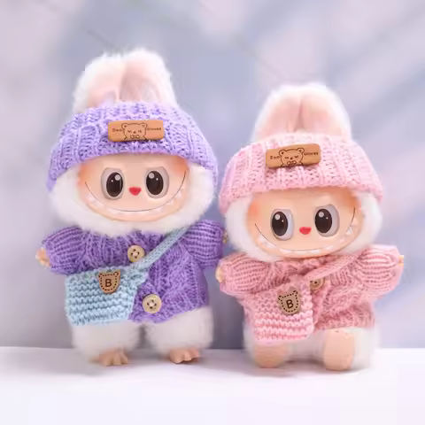 New Labubu Original winter Clothes Idol Dolls The Monster Outfit Accessories Clothing Gift Kawaii Sw