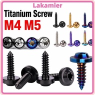 LAKA Self Tapping Screw, GR5 Titanium Torx Umbrella Screw, Torx Drive M4 M5 Titanium Fastener