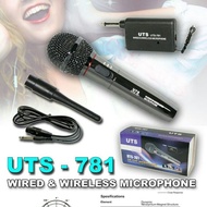 Mikrofon wireless UTS 781 Microphone Bisa wireless dan kabel