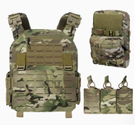 UNIONTAC quick release vest set Plate Carrier Vest with Mini Hydration Bag and triple pouch