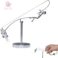 BALSA The Fisherman Balancing Sculpture, Handmade Metal Kinetic Fishing Sculpture, Creative Desk Orn