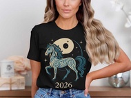 Year Of The Horse 2026 Shirt Chinese Zodiac Horse T-Shirt Lunar New Year Horse Tee Astrology Graphic