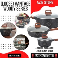 HOT! (LOOSE) VANTAGE WOODY GRANITE COATING WOK FRYPAN & CASSEROLE & SAUCE PAN/DIE CAST FRYING PAN / 
