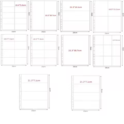 Stationery Multiple Pockets A4 Kpop Photocard Binder Transparent DIY Photo Album Refill Pages PP Pho