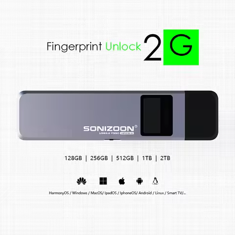 2GFingerprint encryption Write protection Solid State USB flash drive 1tb /512GB/256GB Data privacy 
