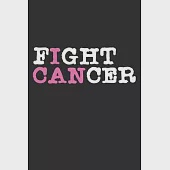 Fight Cancer: Notebook A5 Size, 6x9 inches, 120 lined Pages, Breast Cancer Awareness Pink Ribbon Fighter