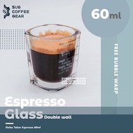 Espresso GLASS Measuring CUP ESPRESSO CUP SHOT GLASS SHOT GLASS ESPRESSO SHOT GLASS COFFEE GLASS MINI GLASS 60ML ESPRESSO COFFEE GLASS COFFEE MUG COFFEE CUP