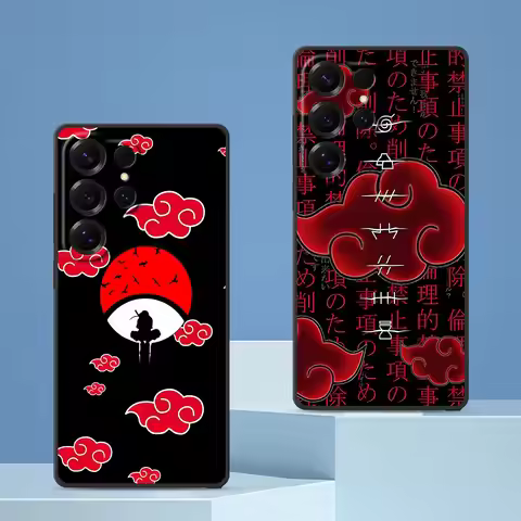 Akatsuki Red Clouds Itachi Uchiha Case for Samsung Galaxy S24 S22 S23 S25 S20 FE S7 Edge S9 S10 S21 