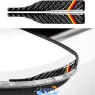 KA Rearview Mirror Protector Sticker, 4.33x0.59in Black Car Non-Collision Strips Decal, Strips Carbon Fiber Auto Decorations Stickers for 2PCS for Car Rearview Mirror