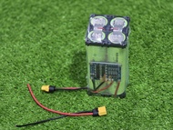 แบตลิเธียม 4s (2x2) 12.8v - 14.6v 15000mah. แบต+ชุด ชาร์จตัวใหญ่ LiFePO4 32140 แบตเตอรี่ 4s 15ah (แพ