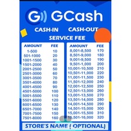 Laminated Store Signage(Makapal) / Gcash/ Service Fee/ Customizable
