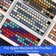 For Macbook Air/Pro/Neo M1 M2 M3 M4 M5 Dopamine Color Keyboard Stickers /Micro Matte Soft Paper Keyb