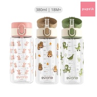 Evorie Tritan Kids Straw Water Bottle, 380ml (6 Designs)