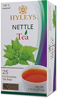 Hyleys Natural Wellness Nettle Leaves with Black Tea - Pure Ceylon Tea Blend - 100% Natural, Sugar-F