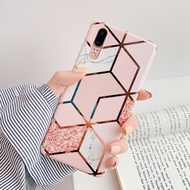 LOVECOM Plating Geometric Marble Phone Case For Huawei P40 Pro P30 P20 Lite Pro Mate 30 20 Lite Glossy Soft IMD Phone Ba