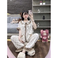 Women's short-sleeved clothes, home pajamas with cute patterns, form < 60kg
