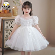 TW Children's Princess Dress Host Piano Performance Dress Girl Dress Flower Girl Wedding Dress Korea
