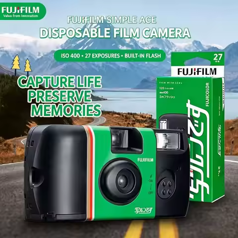 1 3 5 Pcs 27 Photo Exposures 35mm Power Flash Fujifilm SIMPLE ACE ISO 400 Single Use OneTime Use Qui