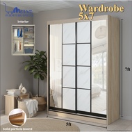 (siap pasang)Mesra- wardrobe 5x7 / wardrobe / 5x7 almari baju / 5x7 wardrobe / cabinet / almari baju