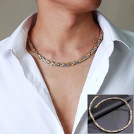 Magnetic Choker Necklace for Male Dragon Chain Gold-color 49cm Health Energy Therapy for Arthritis