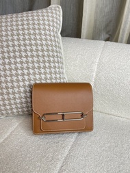 Hermes Mini roulis❣️二手 金棕色 銀扣 Ec