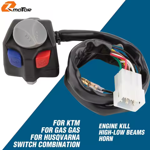 Motorcycle HeadLight High-Low Beams Horn Kill Switch For KTM Gasgas Husqvarna EXC EXC-F TPI 16-25 TE