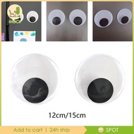 [Ihoce] Wiggly Eyes Self Black 3D Effect Decoration Stick Moving Eyes Glue Eyes for Refrigerator Art