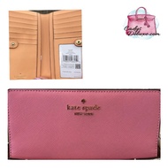 (CHAT BEFORE PURCHASE)NEW INSTOCK AUTHENTIC KATE SPADE MADISON LARGE SLIM BIFOLD WALLET KC579 IN BLOSSOM PINK