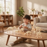 6 Pieces Dinosaur Fossil Skeleton Building Kit Prehistoric Dinosaur Skeleton Kit Fossil Reproduction