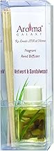 Ethnic Choice Aroma Galaxy Sandalwood and Vetiver Reed Diffuser Set/Aroma Reed Diffuser/Home Fragrance/Scented Reed Diffuser for Offices, Home, Hotel, Bathroom &amp; Living Room - 30 ML with 6 Reed Sticks