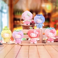 ชุดสวรรค์ผลไม้ Sanrio Hello Kitty ตุ๊กตาผ้ากำมะหยี่หุ่นแอ็คชั่นกล่องทึบของเล่น Boneka Mainan ของขวัญ